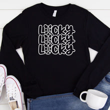 Long Sleeve: Lucky Lucky Lucky (White)