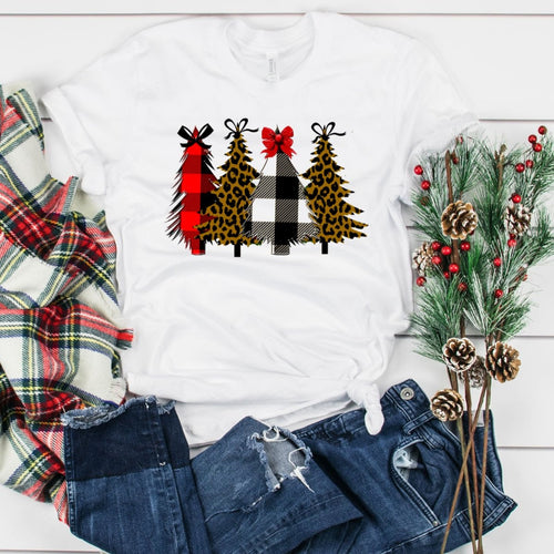 Christmas Trees With Bows-Plus Sizes