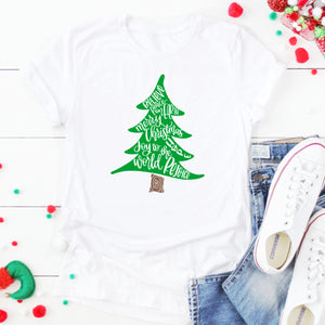 Christmas Tree With Words-Plus Sizes