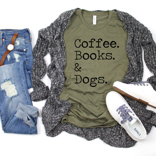 Coffee Books & Dogs-Plus Sizes