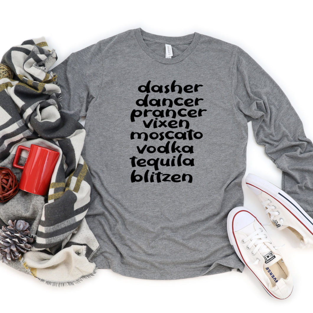Dasher Dancer Prancer-Long Sleeve