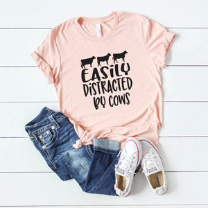 Easily Distracted By Cows-Plus Sizes