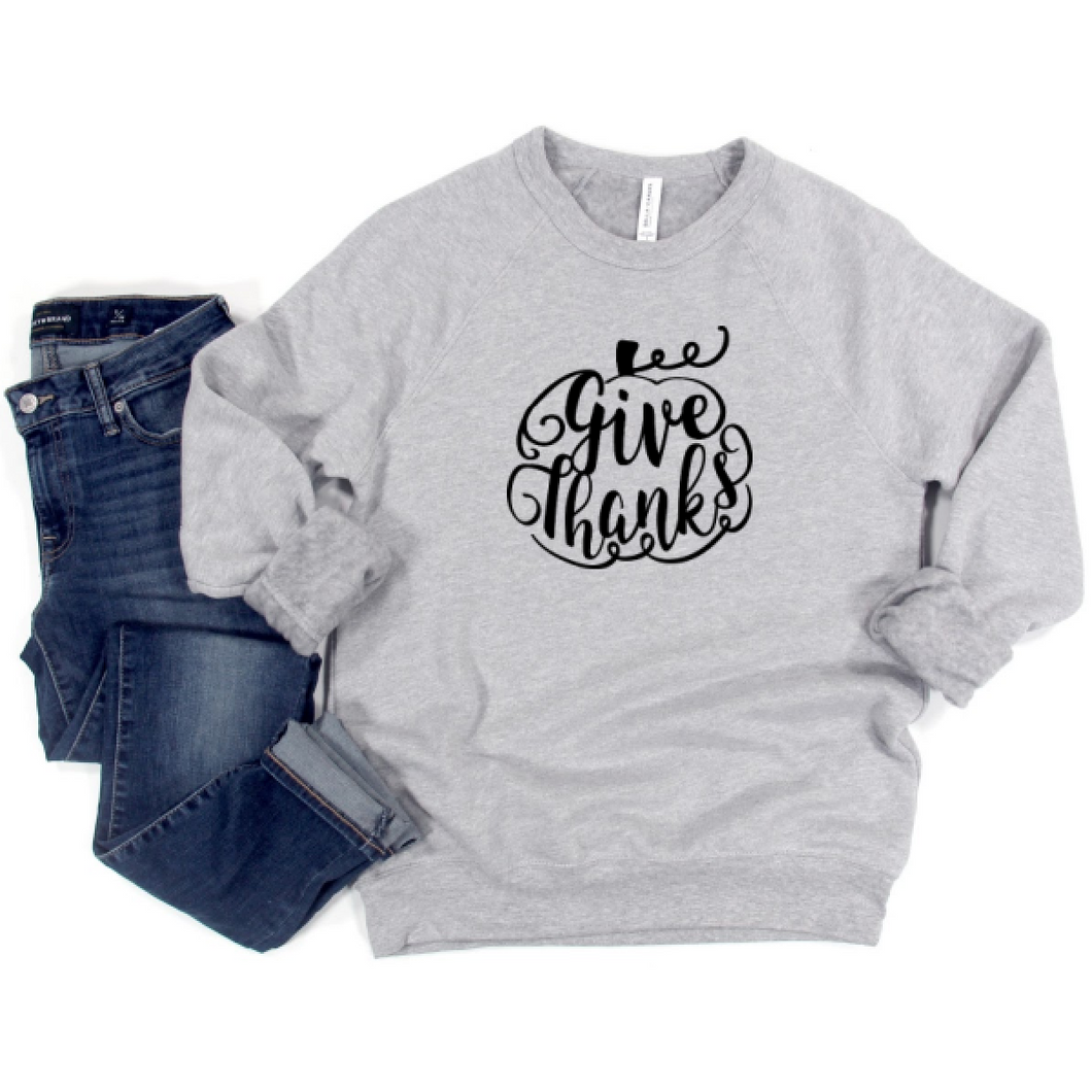 Give Thanks Pumpkin Crewneck Sweatshirt