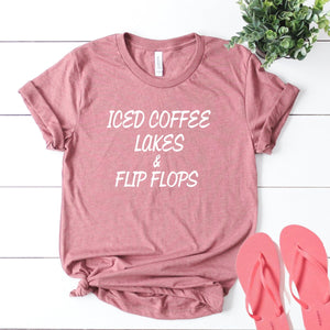 Iced Coffee Lakes & Flip Flops-Plus Sizes