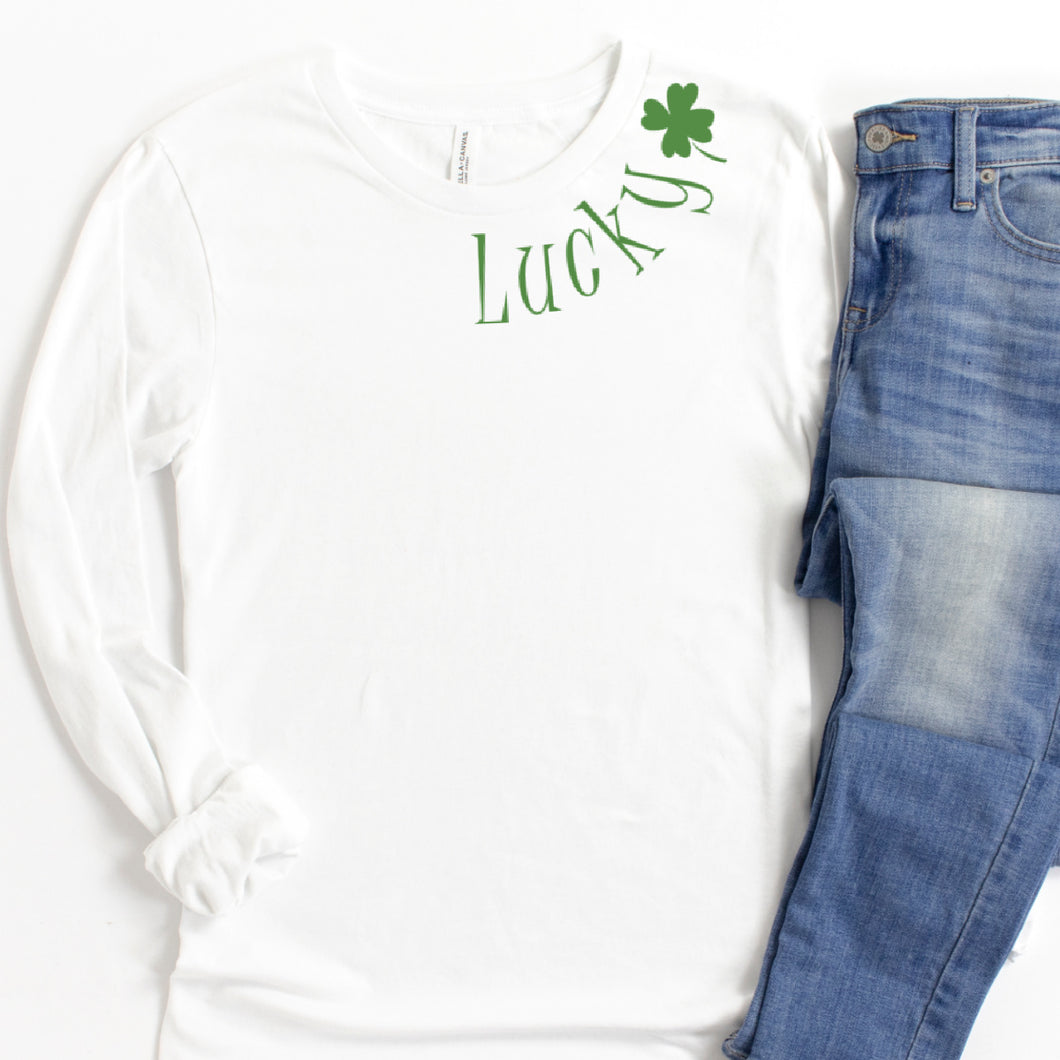 Long Sleeve: Lucky Collar (Green)