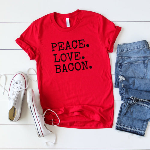 Peace. Love. Bacon.-Plus Size