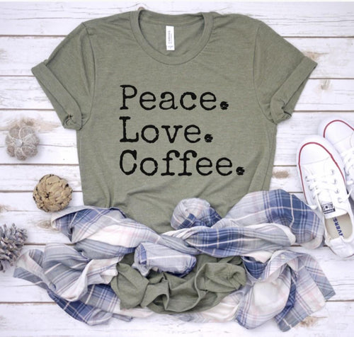 Peace. Love. Coffee.-Plus Size