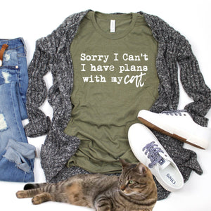 Sorry I Can't I Have Plans With My Cat-Plus Sizes