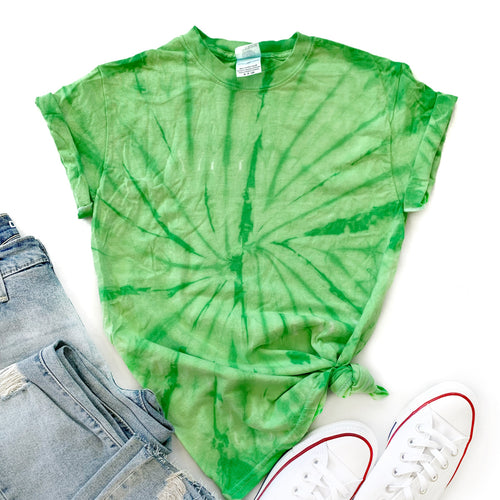 Tie-Dye Tee- Spider Lime