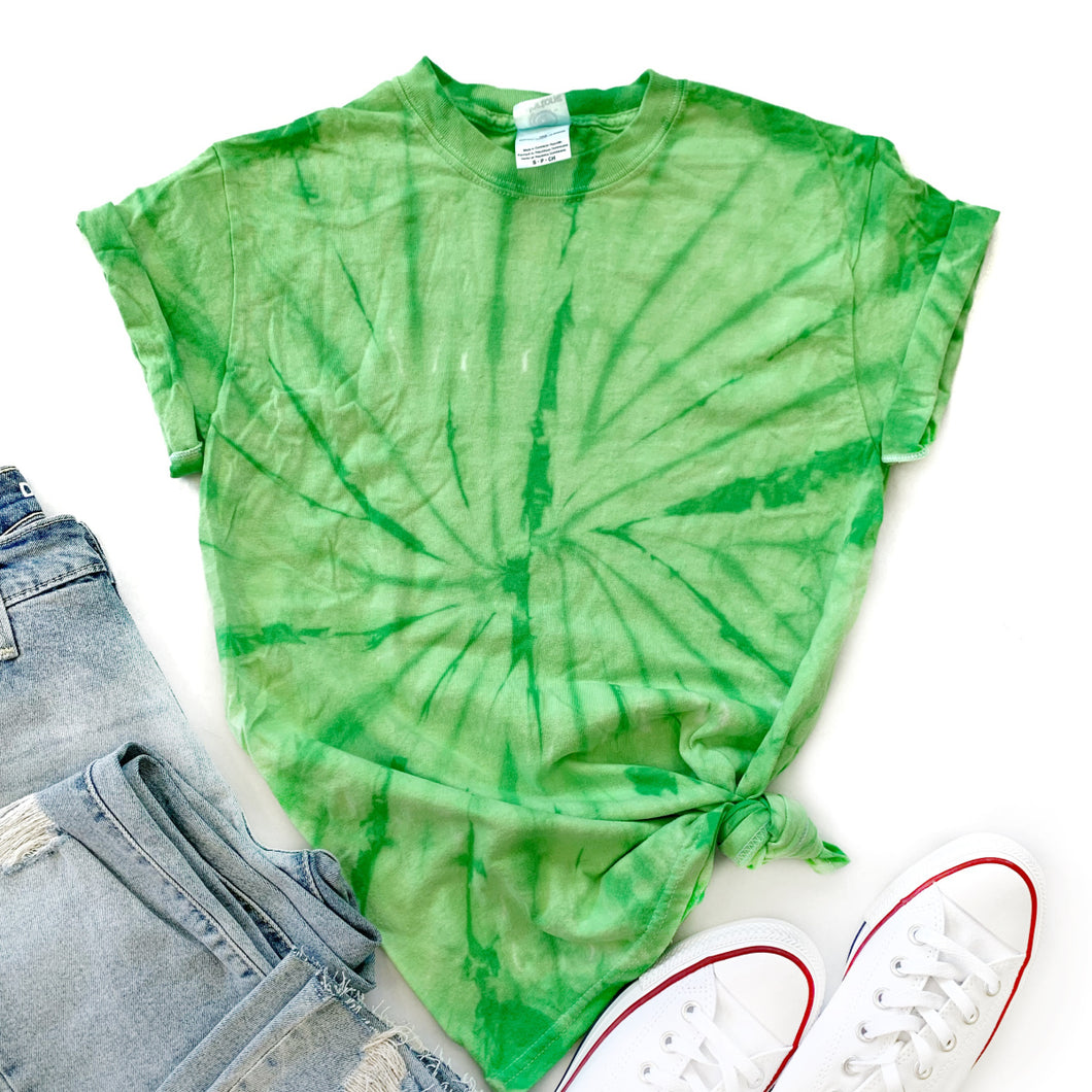 Tie-Dye Tee- Spider Lime
