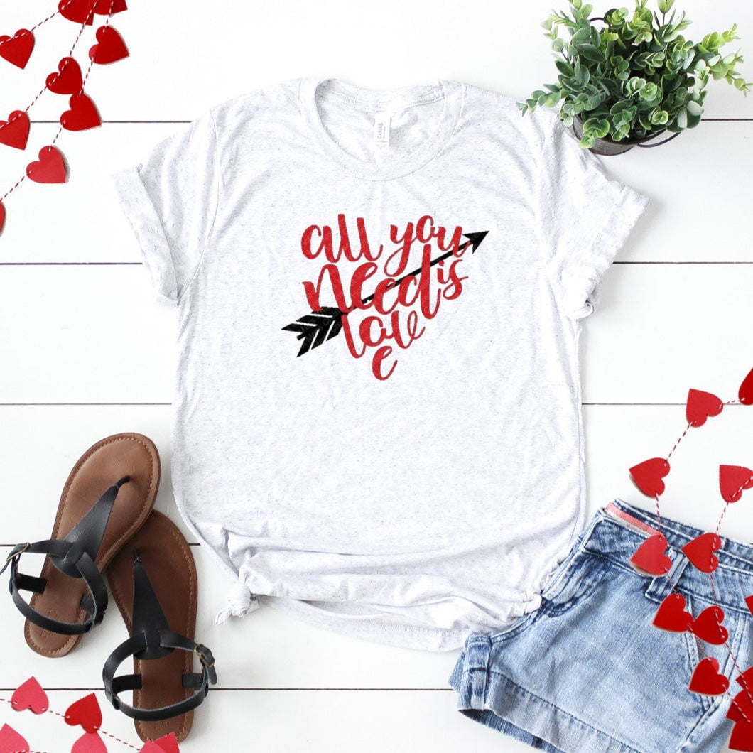 All You Need Is Love Heart With Arrow-Plus Sizes