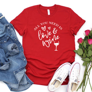 All You Need Is Love & Wine (White)-Plus Sizes