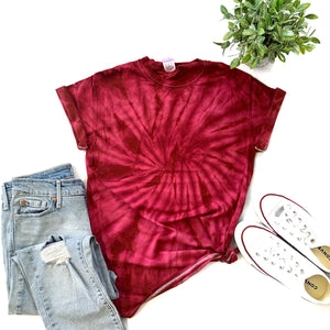 Fun Tie-Dye Tee-Spider Crimson