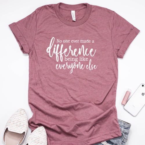 No One Ever Made A Difference Being Like Everyone Else-Plus Sizes