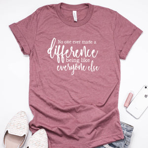 No One Ever Made A Difference Being Like Everyone Else-Plus Sizes