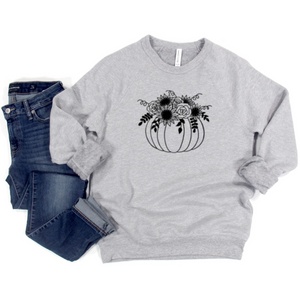 Pumpkin Bouquet (Black) Crewneck Sweatshirt