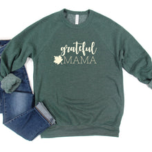 Grateful Mama With Leaf (Cream) Crewneck Sweatshirt