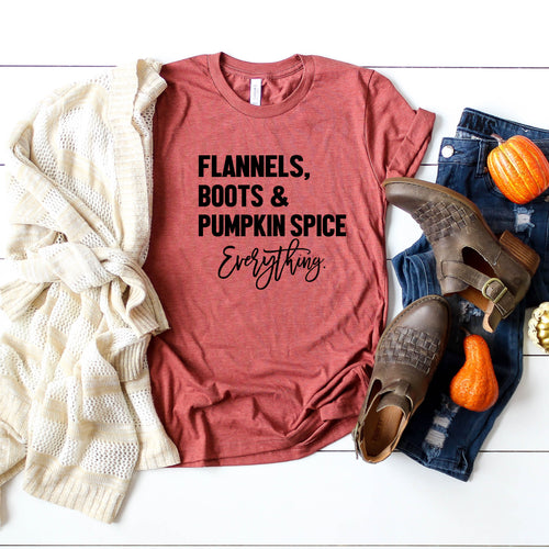 Flannels Boots and Pumpkin Spice Everything-Plus Sizes
