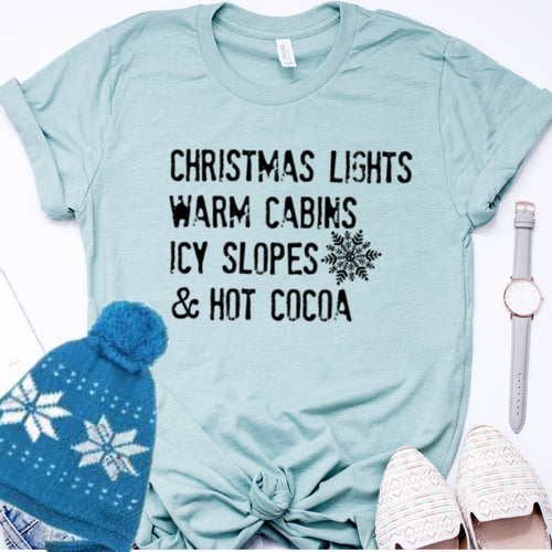 Christmas Lights, Warm Cabins, Icy Slopes & Hot Cocoa