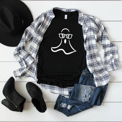 Hipster Ghost (White)-Plus Sizes