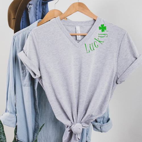 Lucky Collar (Green) V-Neck