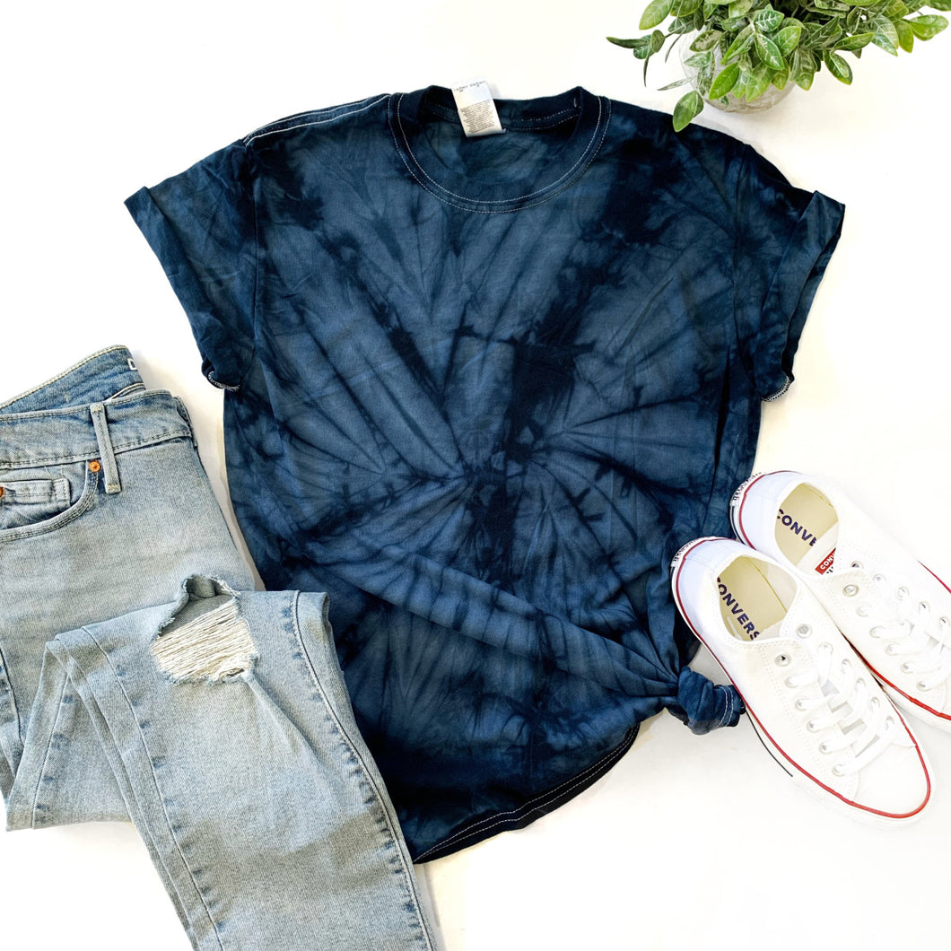 Fun Tie-Dye Tee-Spider Navy