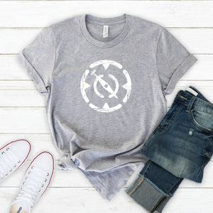 Distressed White Compass